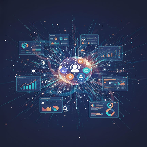 تصویر شبکه های داده و تحلیل های آماری هلدینگ اطلس در راستای تحولات جهانی ، رشد پایدار و بهبود تجربه مشتری